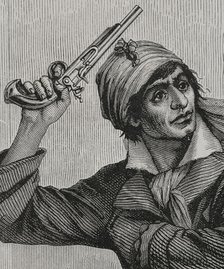 Jean-Paul Marat (1743-1793), French politician, Jacobin leader, 1876. Creator: Adolphe François Pannemaker.