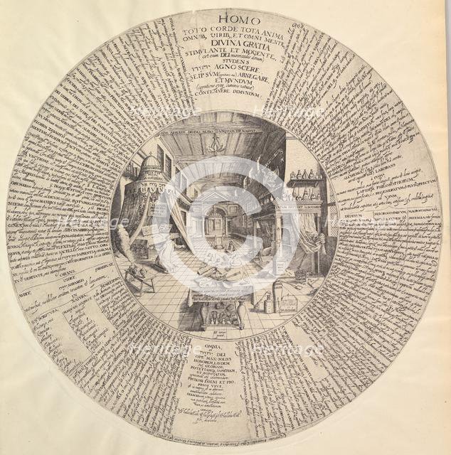 The Alchemist's Laboratory from Heinrich Khunrath, Amphiteatrum sapientiae aeternae.n.d. Creator: Attributed to Peter van der Doort (born Antwerp, active Hamburg ca. 1590-1605).