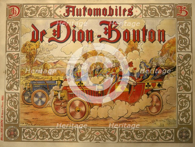 Poster advertising De Dion Bouton cars, (c1920s?). Artist: Job Nixon