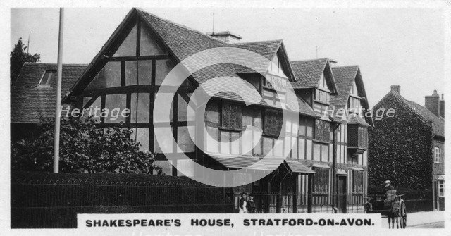 Shakespeare's house, Stratford-on-Avon, Warwickshire, c1920s. Artist: Unknown