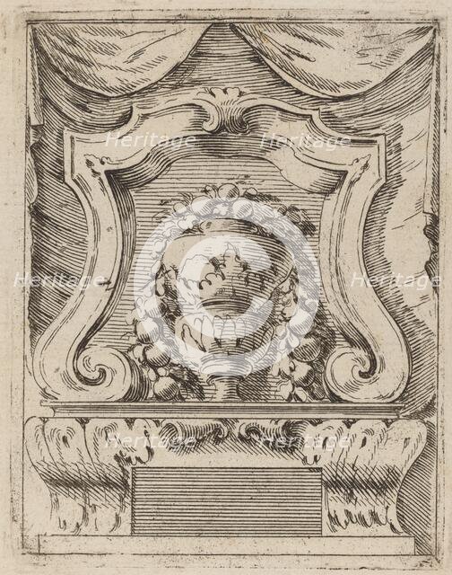 Architectural Motif with Fruit in a Vase, c. 1690. Creator: Carlo Antonio Buffagnotti.