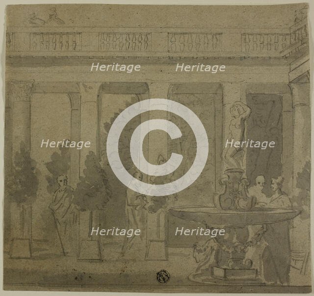 Classical Interior Scene, 18th century. Creator: Unknown.