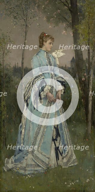 Spring In Giverny, 1890. Creator: Alfred Stevens.