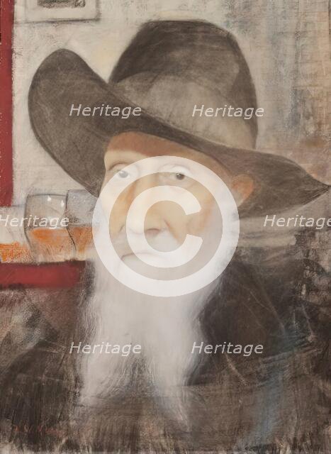 The King Is Dead  - Portrait of E.J.Odell, actor, c1928. Creator: CRW Nevinson.