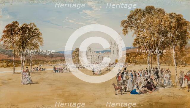 Highland Gathering at Balmoral, 1869. Creator: Samuel Bough.