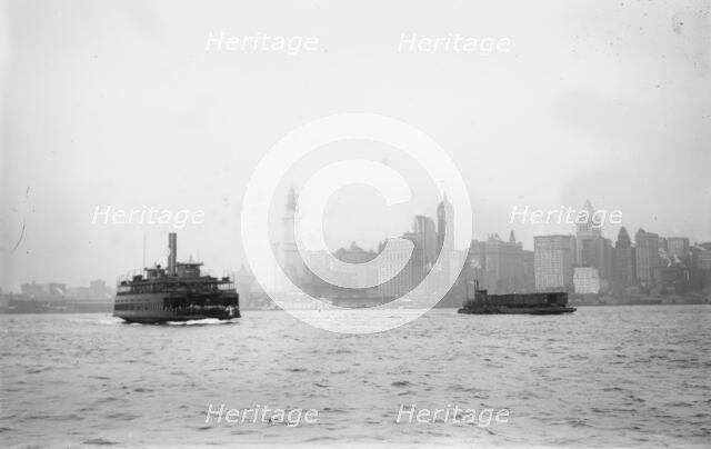 Skyline - N.Y.C.: Woolworth Bldg., Singer Bldg., Bankers Trust Bldg., (1912?). Creator: Bain News Service.