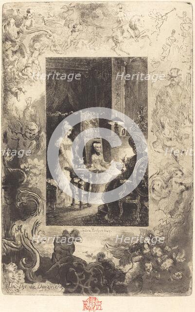 Un Thé de Douairières (The Dowagers' Tea Party), 1879/1880. Creator: Felix Hilaire Buhot.