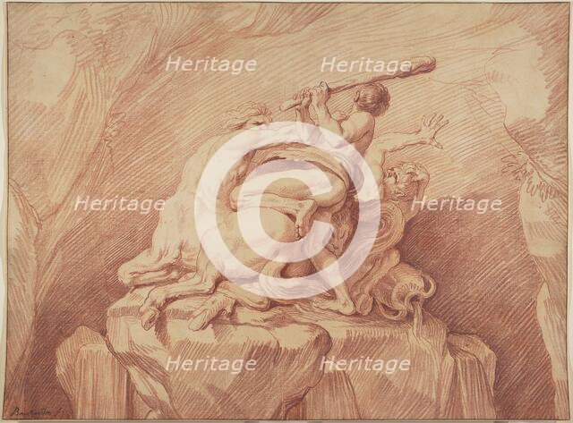 Hercules Subduing the Centaurs, about 1735-1740. Creator: Edme Bouchardon.