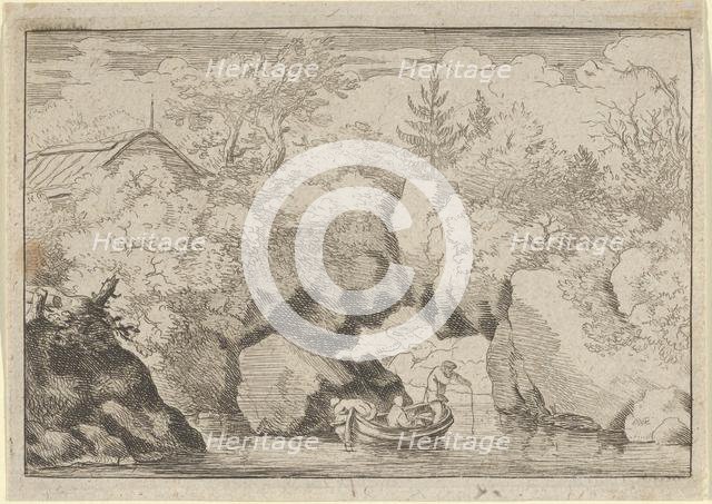 The Skiff near the Pierced Rock, 17th century. Creator: Allart van Everdingen.