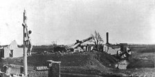 ''La seconde bataille d'Ypres; les restes d'un moulin et d'une chapelle', 1915. Creator: Unknown.