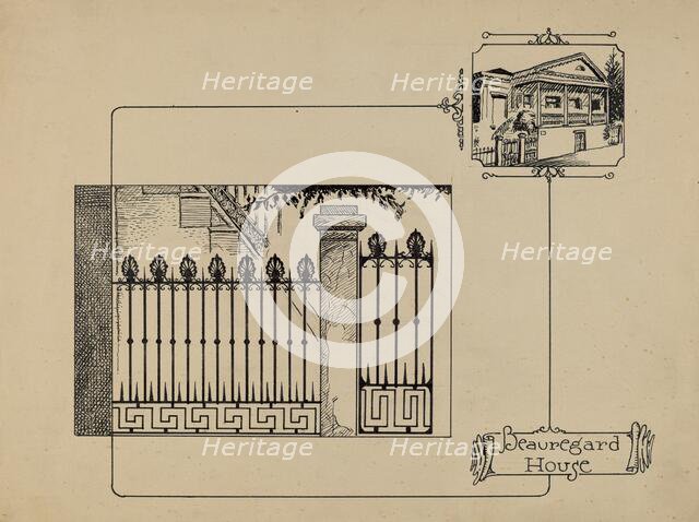 Cast Iron Fence, 1935/1942. Creator: Al Curry.