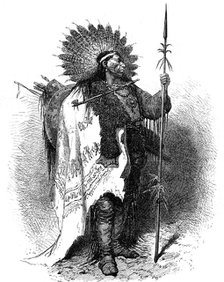 A Native American, USA, 19th century.Artist: A de Neuville