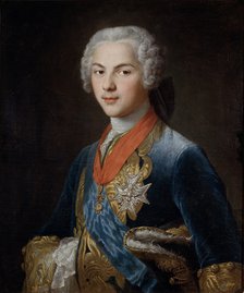 Louis, Dauphin of France (1729–1765), son of King Louis XV, c. 1745. Artist: Drouais, François-Hubert (1727-1775)