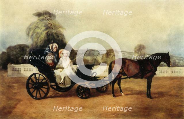 'A Victorian Grandmother Driving in a Pony Carriage...', early-mid 19th century, (1942).  Creator: John Ferneley.