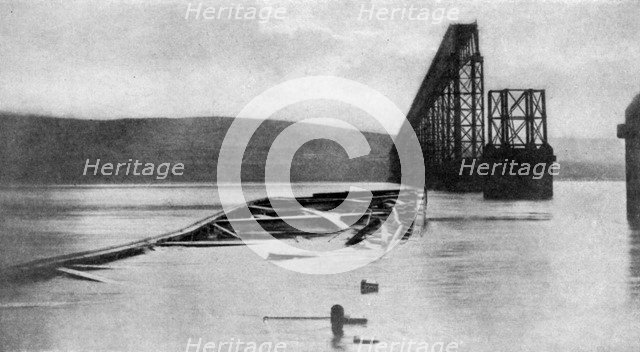 The Tay Bridge disaster, Scotland, 28th December 1879 (1951). Artist: Unknown