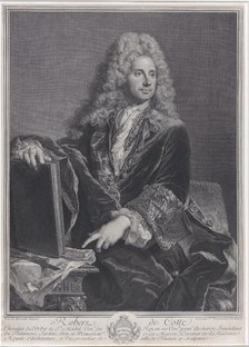 Portrait of Robert de Cotte, 1722. Creator: Pierre Drevet.