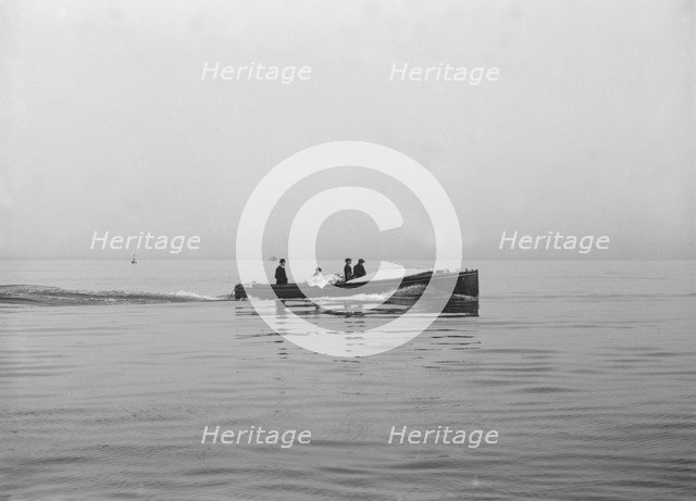 Admiralty motor launch under way, 1914. Creator: Kirk & Sons of Cowes.