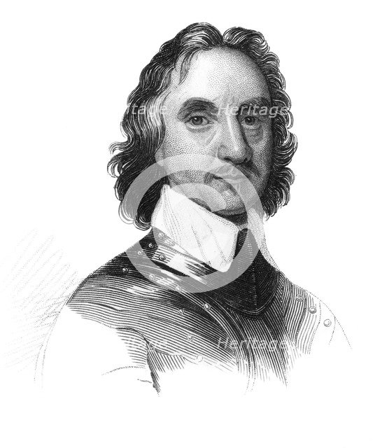 Oliver Cromwell, 17th century English soldier and statesman, (c1850). Creator: Unknown.