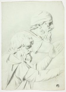 Two Men in Profile (from Bas Relief), n.d. Creator: John Downman.