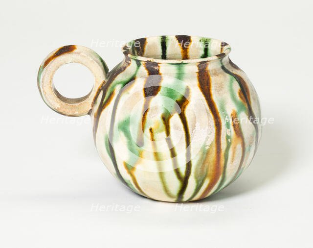 Ring-Handled Cup with lid with finial, Tang dynasty (618-906). Creator: Unknown.