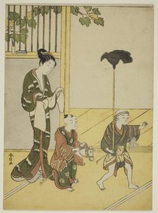 Playing Daimyo's Procession, c. 1768/69. Creator: Suzuki Harunobu.
