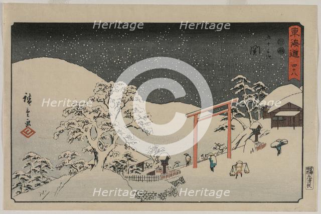 Seki, from the series The Fifty-Three Stations of the Tokaido, c. 1848-49. Creator: Utagawa Hiroshige (Japanese, 1797-1858).