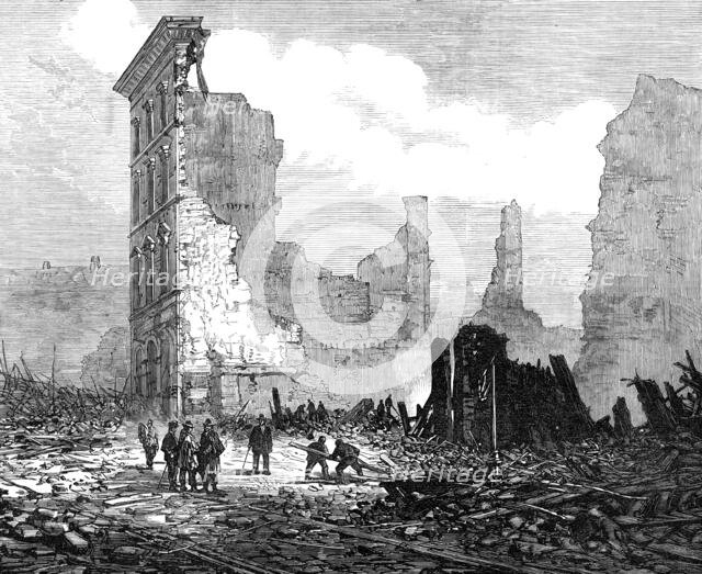 The Great Fire at Boston: Washington-Street, opposite Bromfield-Street, 1872. Creator: Unknown.
