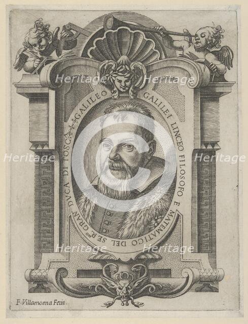 Portrait of Galileo Galilei, 1613. Creator: Francesco Villamena.