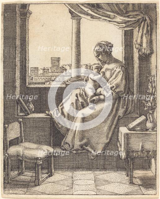 Virgin at the Window. Creator: Barthel Beham.