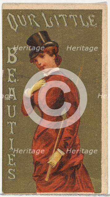 From the Girls and Children series (N58) promoting Our Little Beauties Cigarettes for Alle..., 1887. Creator: Allen & Ginter.