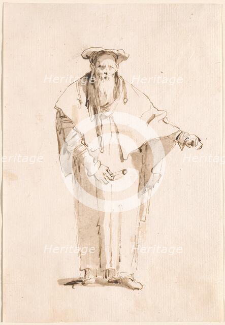 A Standing Oriental Holding a Rod, 1753/1762. Creator: Giovanni Battista Tiepolo.