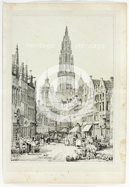 Antwerp, 1833. Creator: Samuel Prout.