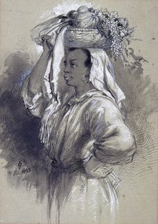 'Girl with Fruit', 1849. Artist: Sir John Gilbert