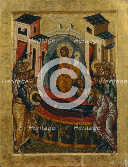 The Dormition of the Virgin. Artist: Russian icon  