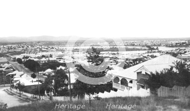 Looking over Ipswich, Queensland from Denmark Hill, 1931. Creator: Jack Bain.