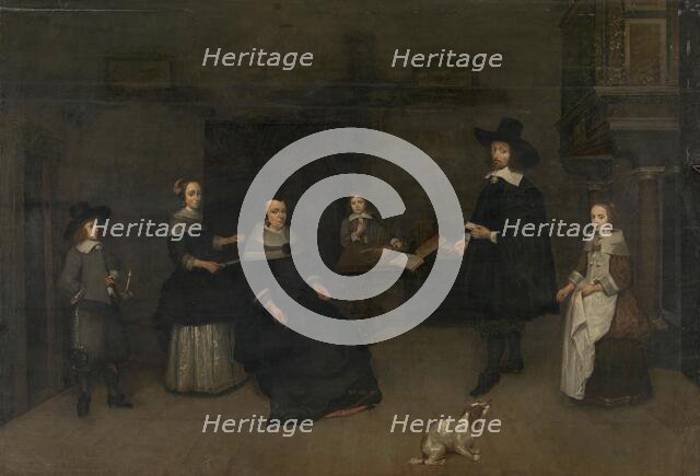 Family scene, 1649-1684. Creator: Gaspar Netscher.