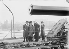 Visitors on board the USS Connecticut 10/11, 1911. Creator: Bain News Service.