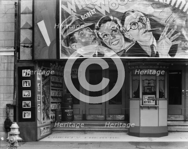 Movie theatre on Saint Charles Street, Liberty Theater, New Orleans, Louisiana, 1935 or 1936. Creator: Walker Evans.