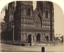 Lichfield Cathedral from the North-West, 1858. Creator: Roger Fenton.