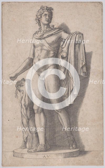 Apollo, ca. 1514-36. Creator: Agostino Veneziano.