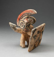 Warrior with Headress and Shield, 200 B.C./A.D. 200. Creator: Unknown.