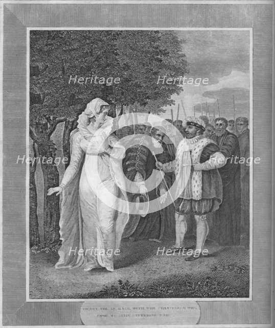 'Henry VIII in rage with the Chancellor Who Came To Seize Catherine Parr', 1838. Artist: Unknown.