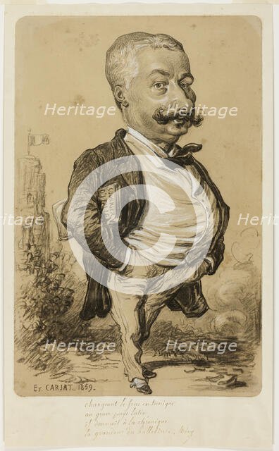 Caricature of a Man, 1859. Creator: Etienne Carjat.