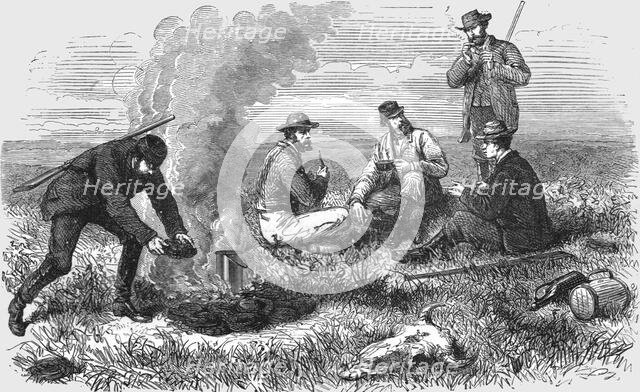 'Rest after the Chase; A Buck Hunt in a South African Colony', 1875.  Creator: Unknown.