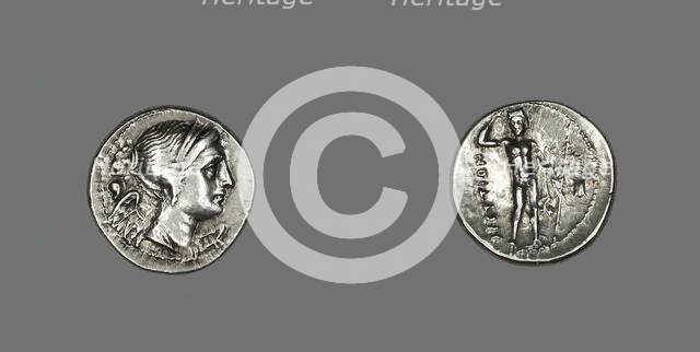 Drachm (Coin) Depicting the Goddess Nike, 216-203 BCE. Creator: Unknown.