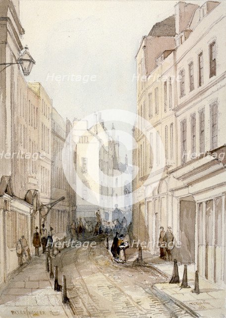Paternoster Row, City of London, 1851. Artist: Thomas Colman Dibdin