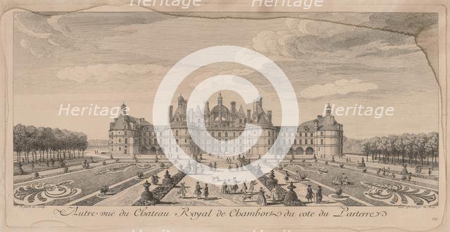 Chateau Chambord from the Gardens. Creator: Jacques Rigaud (French, 1681-1754).