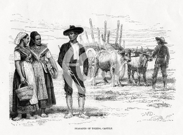 'Peasants of Toledo', Castilla-La Mancha, Spain, 1879. Artist: Unknown