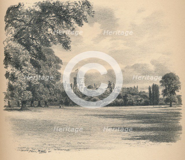 'Windsor Castle From the Home Park', 1902. Artist: Thomas Robert Way.