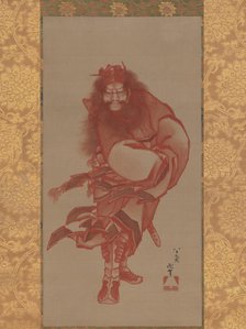 Red Shoki, the Demon Queller, dated 1847. Creator: Hokusai.